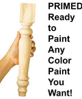 Unfinished Rubber Wood Farmhouse Table Legs Set Of 4 16 Inch Dining Table Supports Easy To Paint Any Color You Want