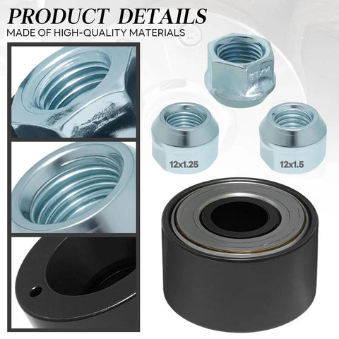 Universal Wheel Stud Installer Tool For Cars And Light Trucks Fits M12x1.25 M12x1.5 M14x1.5 Includes Three Quarters Inch Hex Lug Nuts