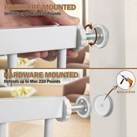 Extra Wide Baby Gate For Stairs And Doorways With Walk Through Door Auto Close Pet Gate Pressure Mounted Fits 29.5 To 51.5 Inches Easy Install Moms Choice Award Winner Kid Safe Home Safe
