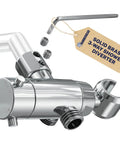 Solid Brass 3 Way Shower Diverter Valve With Shower Head Holder Universal Splitter for Handheld Wand and Rain Showerhead