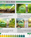 Steps to use the 2-In-1 Soil pH And Nitrogen Tester Kit With Measuring Cylinder, 100 Test Strips for accurate garden readings