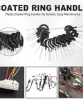 Pro Grade Terminal Removal Tool Kit 41 Pieces with coated ring handles for car harness and connector repair