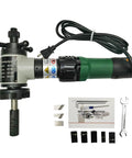 Heavy Duty Electric Pipe Beveling Machine Auto Centering Tube Chamfering Tool with accessories on white background.