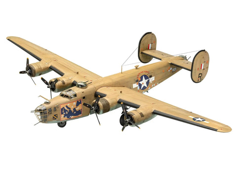 B 24D Liberator 1 To 48 Scale Unbuilt Plastic Model Kit With Detailed Cockpit And Interior Authentic Decal Set Aqua Color Unpainted