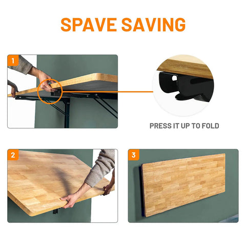 Folding mechanism of 24 Inch Heavy Duty Folding Shelf Brackets For Garage Wall Mounted Floating Shelves Supports Up To 500lb