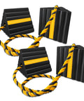 Tough Rubber Wheel Chocks For RVs Trailers Campers Trucks Cars Aircraft And Boats With Reflective Strips for tire stops