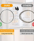 Comparison of two cutting grid wire kits for fridges; ours is strong and durable, others are cheap and inferior quality.