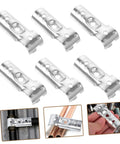 Six Pack Carbon Steel Fence Rail T Clamps End Rail Connectors No Weld Design For Quick Install Built Tough visible in image