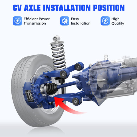Hyundai Sonata 2.4L 2015 To 2019 And Kia Optima 2.4L 2016 To 2020 Front Left CV Axle Shaft Assembly Replacement Ready To Roll L4 Gas Driver Side CV Joint Shaft 66-3829 One Pack installed on front suspension