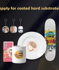 Budget Friendly Sublimation Paper 8.5x14 Inches, 200 Sheets With Silicone Paper applied on mug, plate, skateboard, phone case