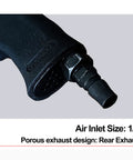 Close-up of Heavy Duty Pneumatic Air Shears Metal Cutter For Steel Sheets Aluminum And Stainless Steel Plate showing 1/4 inch inlet