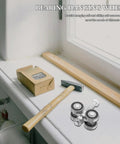 Heavy Duty Dual Bearing Sliding Door Pulley Roller In Tough Matte Black Steel For Butter Smooth Barn And Closet Hardware With Plug And Play V Track Wheel Caster Upgrade on a workstation with tools.