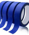 Four rolls of Blue Painter's Tape For Walls And Crafts Premium Masking Tape No Residue Easy Removal 88 Yards Total Pack 0.94 Inch Wide