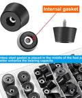 Close-up of 124Pcs Rubber Feet Kit With 3 Size Screws For Cutting Boards Furniture Cabinets And Electronics No Slip Bumpers