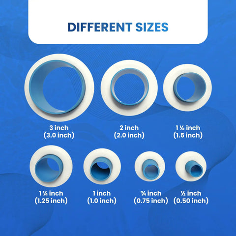Various sizes of bulkhead fittings, from 3 inch to 3/4 inch, for 3/4 Inch Bulkhead Fitting For Tanks And Hoses Leak Proof TPV Tank Adapter No Glue Aquaculture