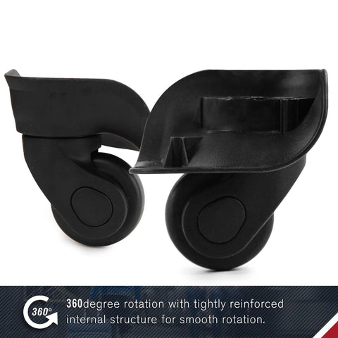 2 Pack Luggage Wheels Replacement For Suitcase Roller Trolley Caster Set Includes Screws Not Universal Check Wheel Shape Size And Hole Pitch