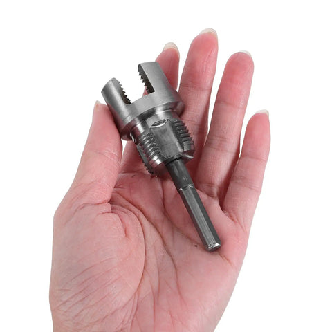 Lapyappe Heavy Duty Pipe Threader Compatible With Drill For Cutting Threads On Pvc And Plumbing Pipes Carbon Steel Build high precision tool held in hand.