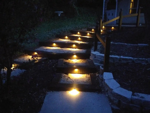 Pack Of 20 Warm White Low Voltage LED Deck Lights Kit For Outdoor Garden Pathway Recessed Landscape Lighting Black Housing Easy Install