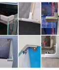 Stainless Steel Cabinet Shelf Clips Two Piece Glass Clamp Kit for display fish bowl holder tile panel fixing