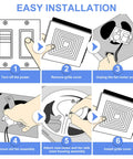 Step-by-step guide for installing Universal Bathroom Exhaust Fan Motor Replacement Kit SM550 For 50 CFM 120V 3000 RPM Quiet Airflow