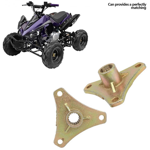 Two Piece Rear Spline Axle Hub 17 Tooth Beefy Steel Alloy Direct Bolt Up Fitment For 110Cc Mini Atv And Go Kart showing detail with ATV.