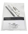 Must Have Sewing Machine And Overlock Serger Maintenance Kit With 2 Screwdrivers Tweezers And A Double Headed Lint Brush in packaging