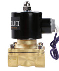 Heavy Duty Brass Electric Solenoid Valve 12V DC Normally Closed One Half Inch NPT With Viton Seal For Gas Oil Air Water And Natural Gas