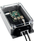 Heavy Duty IP65 Outdoor Project Enclosure For Raspberry Pi And Arduino Boards, showcasing a rugged case with clear top.