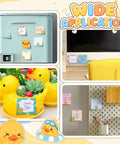 Duck Themed 9 Pack Sticky Notes 3x3 Inch Self Stick Memo Pads on fridge and desk, ideal for office and school use, cute designs