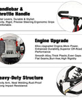 Details of handlebar, 63cc engine, and heavy-duty structure for Gas Powered Go Kart With 63cc Engine For Backyard Fun