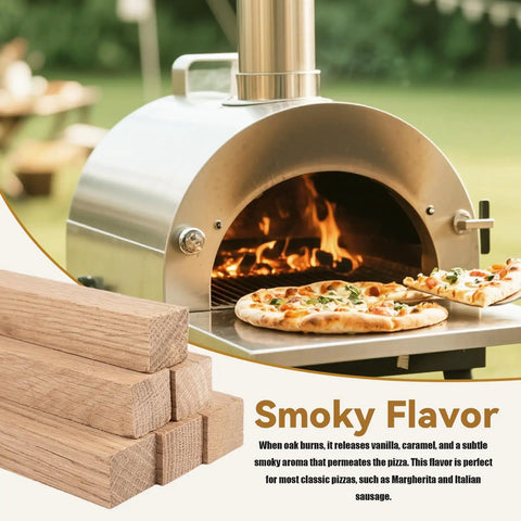 Portable Pizza Oven Firewood Logs for Outdoor Cooking 6 Inch White Oak Kiln Dried Low Smoke Fuel for Ooni Karu 12 Solo Stove