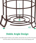 Must Have Bronze Standing Toilet Paper Holder And Dispenser With Mega Roll Capacity Free Standing Tissue Storage Shelf Detail