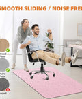 Non Slip Office Chair Mat For Hardwood Floors 48 By 36 Inches Large Pink Floor Protector Thick Heavy Duty Recyclable Gliding Desk Mat For Computer Rolling Chairs in office setting