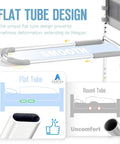 Flat tube design detail for Adjustable Bed Rails For Seniors With Motion Lights And Storage Pocket, Heavy Duty Support Up To 350 Lbs