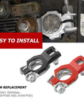 Built Tough Top Post Battery Terminal Connector Set With Positive And Negative Posts, 1 Pair Includes 2 Washers, Rust Resistant