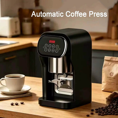 58mm Electric Coffee Tamper And Automatic Espresso Press, Adjustable 10 To 30Kg Pressure For Nailing Pulls Daily, 304 Stainless Steel Build, Built Different Gear For Serious Home Baristas In Black