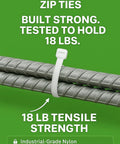 4 Inch Clear Zip Ties 18 Lb Tensile Strength UV Resistant Self Locking Nylon Cable Ties 100 Pack For Home Office Garden Cable