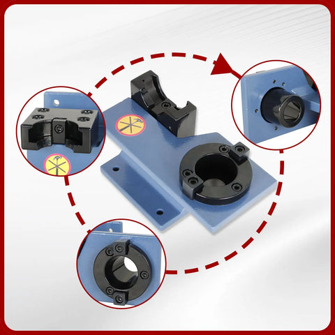 CNC CAT40 Tool Holder Tightening Fixture For Worktable, Lightweight Cast Iron And Aluminum Build, Easy Clamp And Precise Alignment