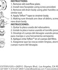 Instructions for installing Oil Rubbed Bronze Tip Toe Bathtub Drain Trim Set Featuring Smooth Click Pop Up Action 2 Hole Overflow Faceplate.