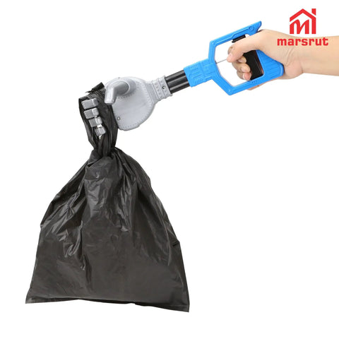 Long Arm Plastic Robot Hand Grabber With 14.2 Inch Reach Heavy Duty Pick Up Tool And Litter Reacher Smooth Claw Tips For Gentle Scratch Free Grabs Your Go To Durable Garbage Grabber For Indoor And Outdoor Cleaning