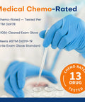 Medical Nitrile Exam Gloves Latex Free Powder Free Food Safe For Cooking And Food Prep Disposable Blue 3 Point 5 Mil Thickness Extra Thick For Superior Barrier Protection Allergy Safe Non Sterile 100 Count.