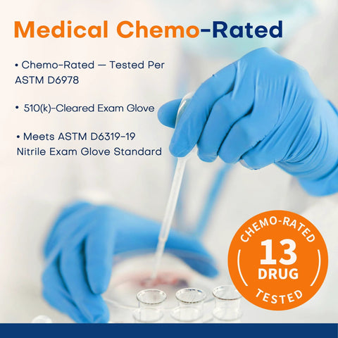 Medical Nitrile Exam Gloves Latex Free Powder Free Food Safe For Cooking And Food Prep Disposable Blue 3 Point 5 Mil Thickness Extra Thick For Superior Barrier Protection Allergy Safe Non Sterile 100 Count.