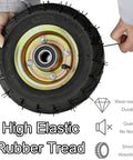 Heavy Duty Rubber Caster Wheels 8 Or 10 Inch Shock Absorbing Pneumatic Tires silent swivel caster with high elastic rubber tread.