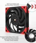 TL-B12 Extrem 120mm CPU Fan Cooler With 3150RPM High Speed PWM, featuring triangular frame and rubber pads for vibration absorption.