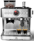 Slick Semi Automatic Espresso Brewer With Built In Grinder And Milk Frother Delivers 20 Bar Pressure Plus Roomy Water Tank brewing espresso.