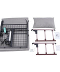 Heavy Duty Electric Lifting Bed Backrest With Guardrail, 2-80 Degree Adjustable Recline Support For Seniors And Patients, Gray, parts included for assembly