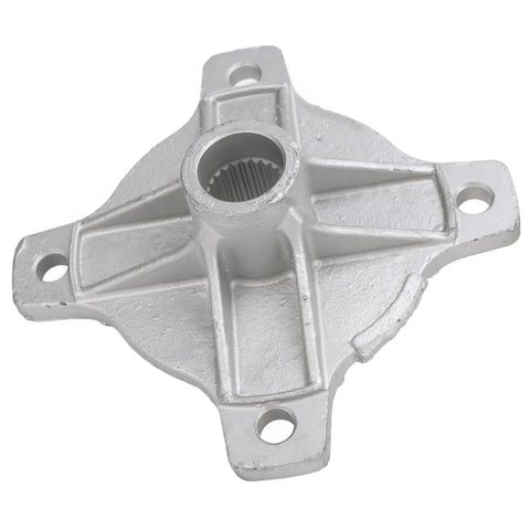 Badass Rear Axle Wheel Hub With 24T Spline And 4 Stud For 125 150 200 Cc Atv Quad Bike Go Kart Silver Steel Alloy part close-up view.