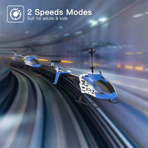 Blue Beginner Friendly Remote Control Helicopter With Altitude Hold And Dual Speed Modes For Adults And Kids Big Size S39H