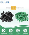 100 Pack One Quarter Inch Quick Coupler Charging Gaskets For HVAC Systems, Rubber Water And Oil Resistant Seals For Refrigeration High Pressure Lines, Durable Corrosion Resistant Gasket Set For Easy DIY Air Conditioning Maintenance black and green gaskets