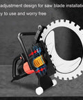 Heavy Duty 220V Electric Concrete Circular Saw With Integrated Water Pump 8900W High Precision Ring Cutter At 3000 Rpm showing saw blade installation design.